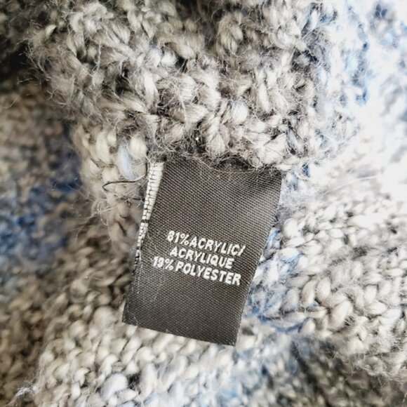 Parkhurst Canada Knit Chunky Artsy Lagenlook Fisherman Boho Blue Sweater L - Picture 6 of 7